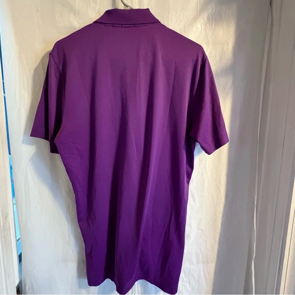 Polo Golf Ralph Lauren Mens Med Shirt AJGA Embroidered Big Pony Purple Buttons